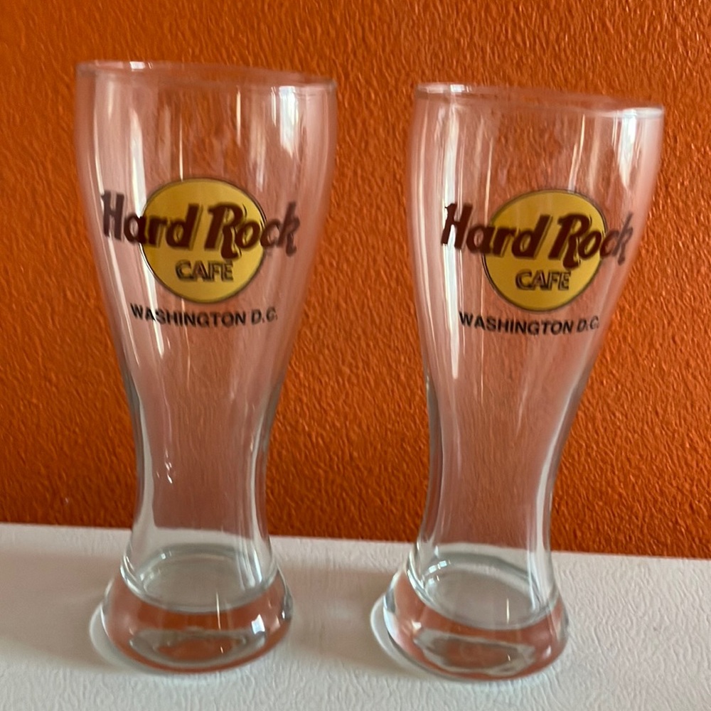 Hard Rock‎ Cafe Clear Glass Set -Washington D.C.
